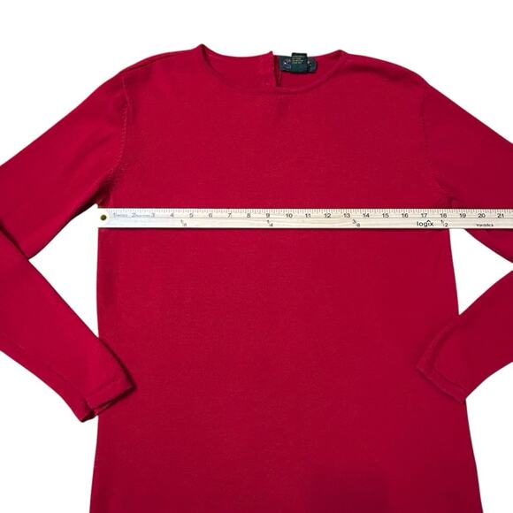 Charter Club Pure Wool Sweater Womens Size M Red Pullover Quiet Money Classic - Picture 6 of 7